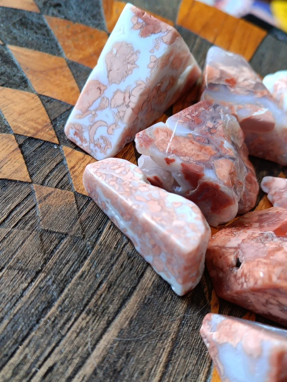Polished Pink Agate / Cotton Candy Agate Freeform Lot (11)
